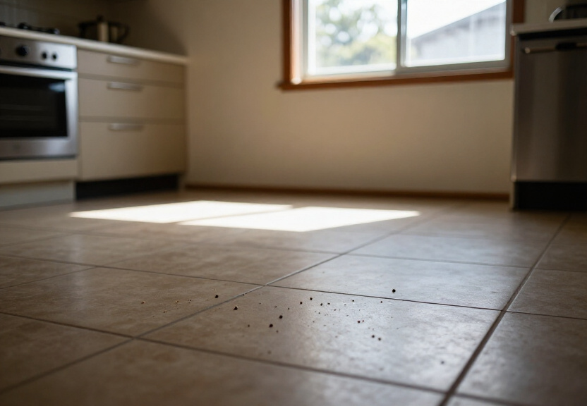 Kitchen free of cockroaches after treatment